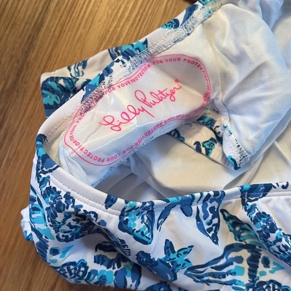 Lilly Pulitzer Blue Turtle Print One Piece Swimsuit - Picture 9 of 9